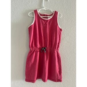 Hanna Andersson Athletic Zip Back Tank Top Dress Heather Pink Size 6-7
